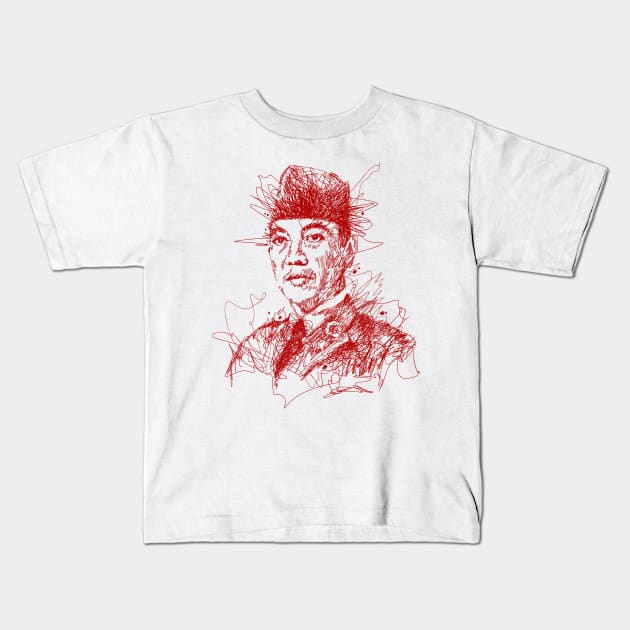 Soekarno Kids T-Shirt by Karikatoer